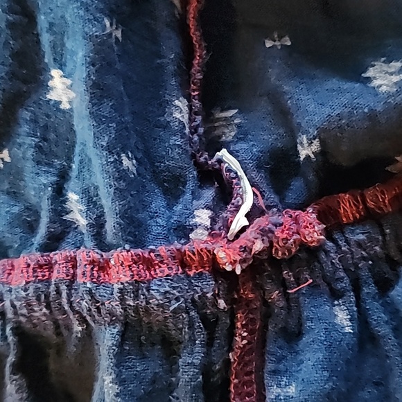 Lucky Brand Long Sleeve Sinch Waist Blouse Blue Button-Up Size Medium - Picture 4 of 4